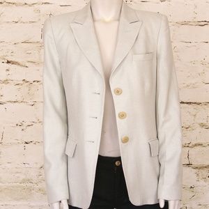 NWOT / Armani Blazer / Light Blue / Silk Wool / 6